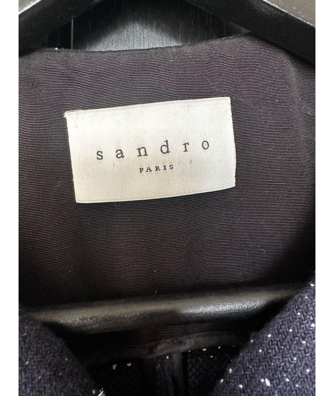 SANDRO Темно-синяя хлопковая куртка, фото 4