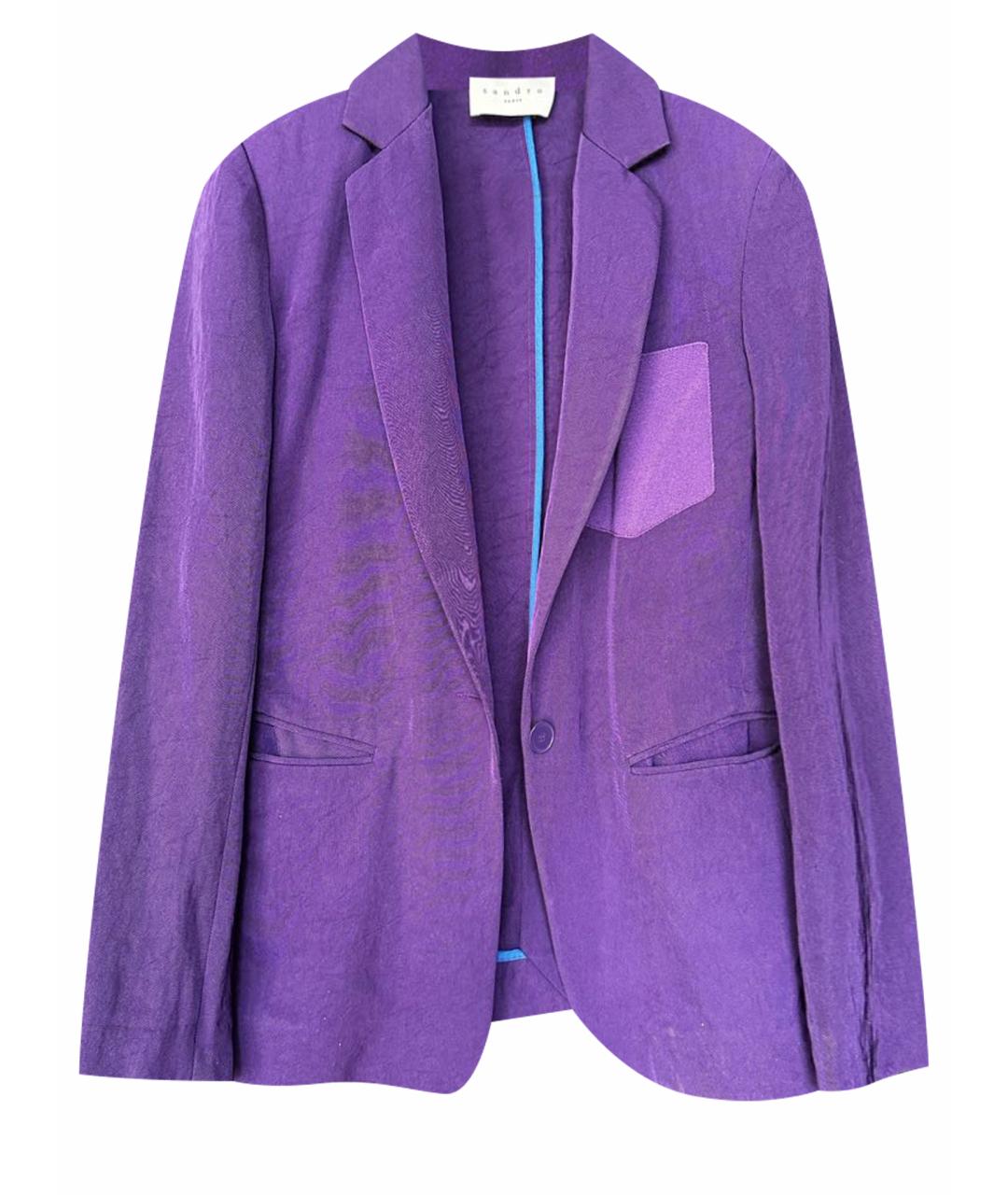 SANDRO Фиолетовый жакет/пиджак, фото 1