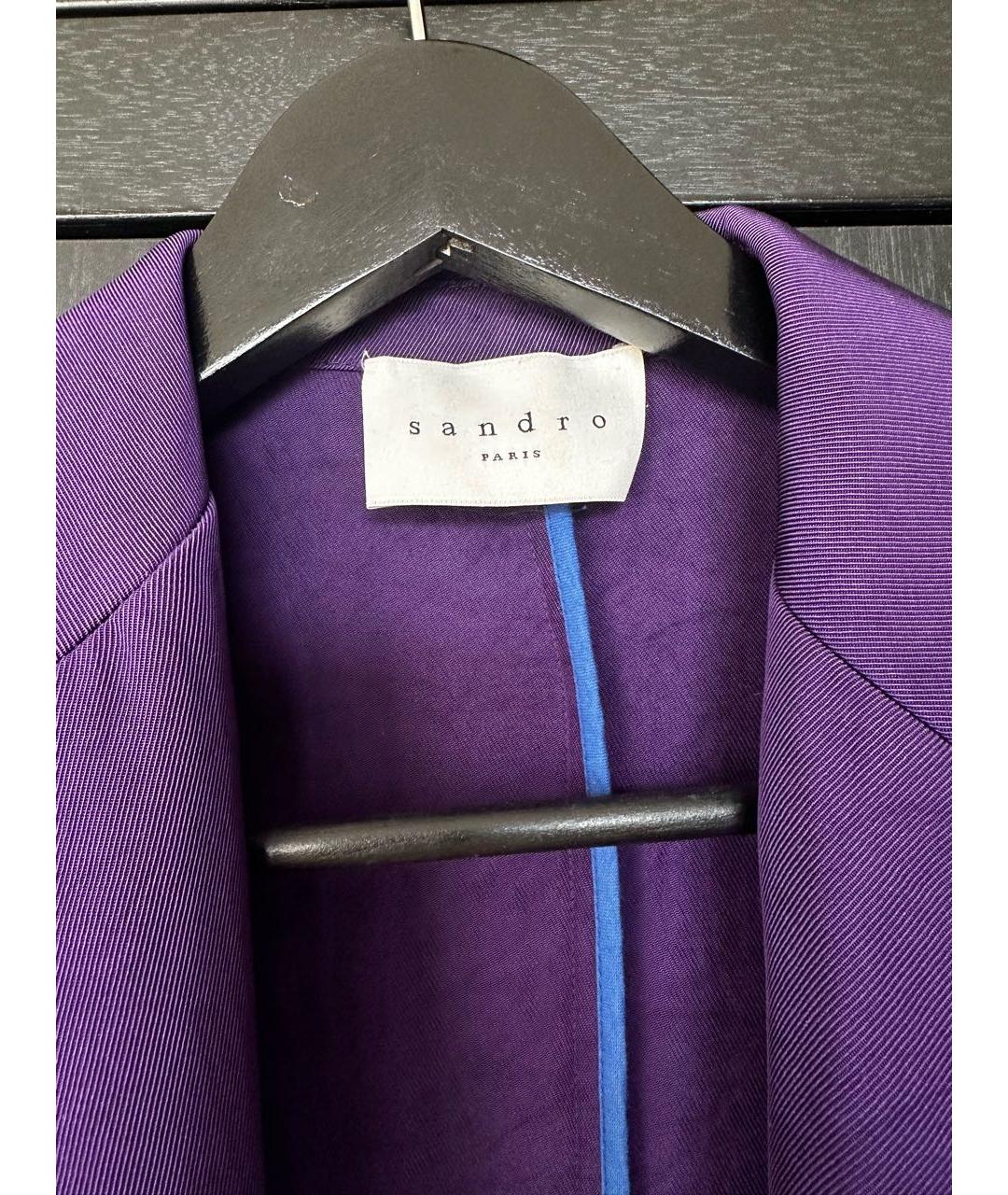 SANDRO Фиолетовый жакет/пиджак, фото 3
