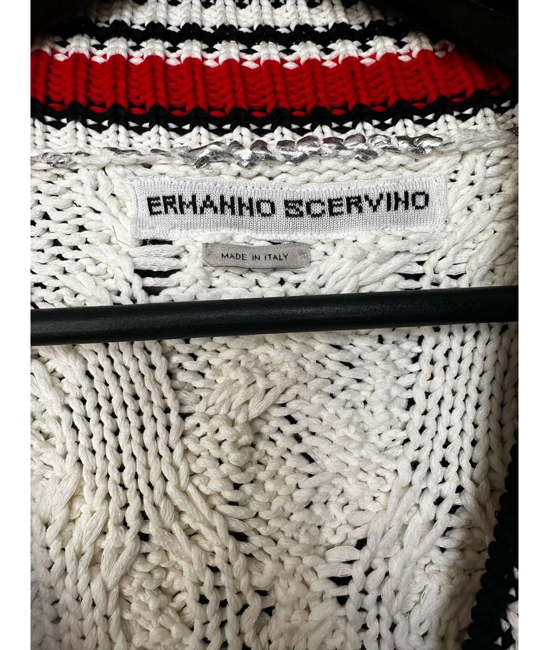 ERMANNO SCERVINO Серебрянный хлопковый джемпер / свитер, фото 4
