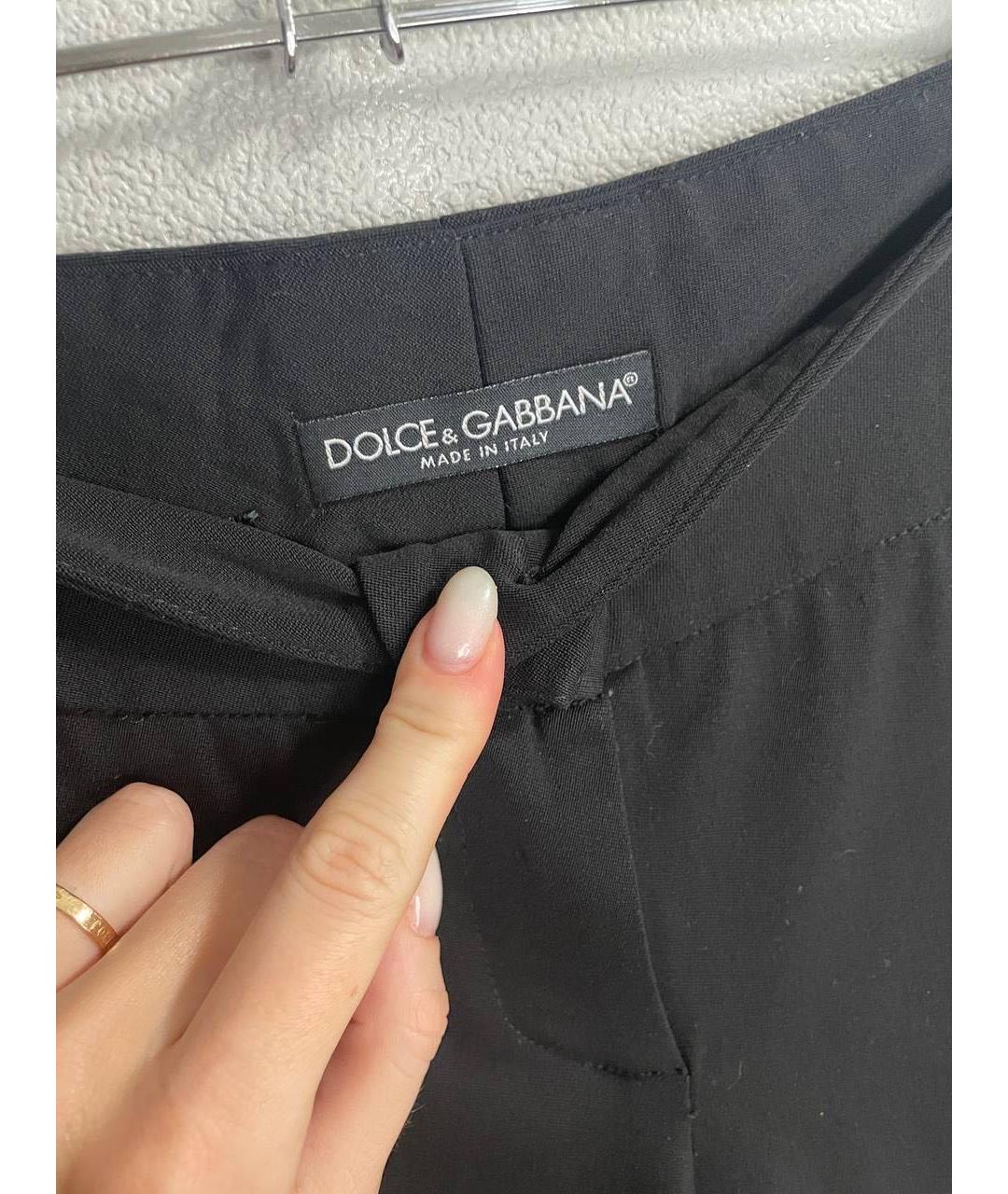 DOLCE&GABBANA Черные прямые брюки, фото 3