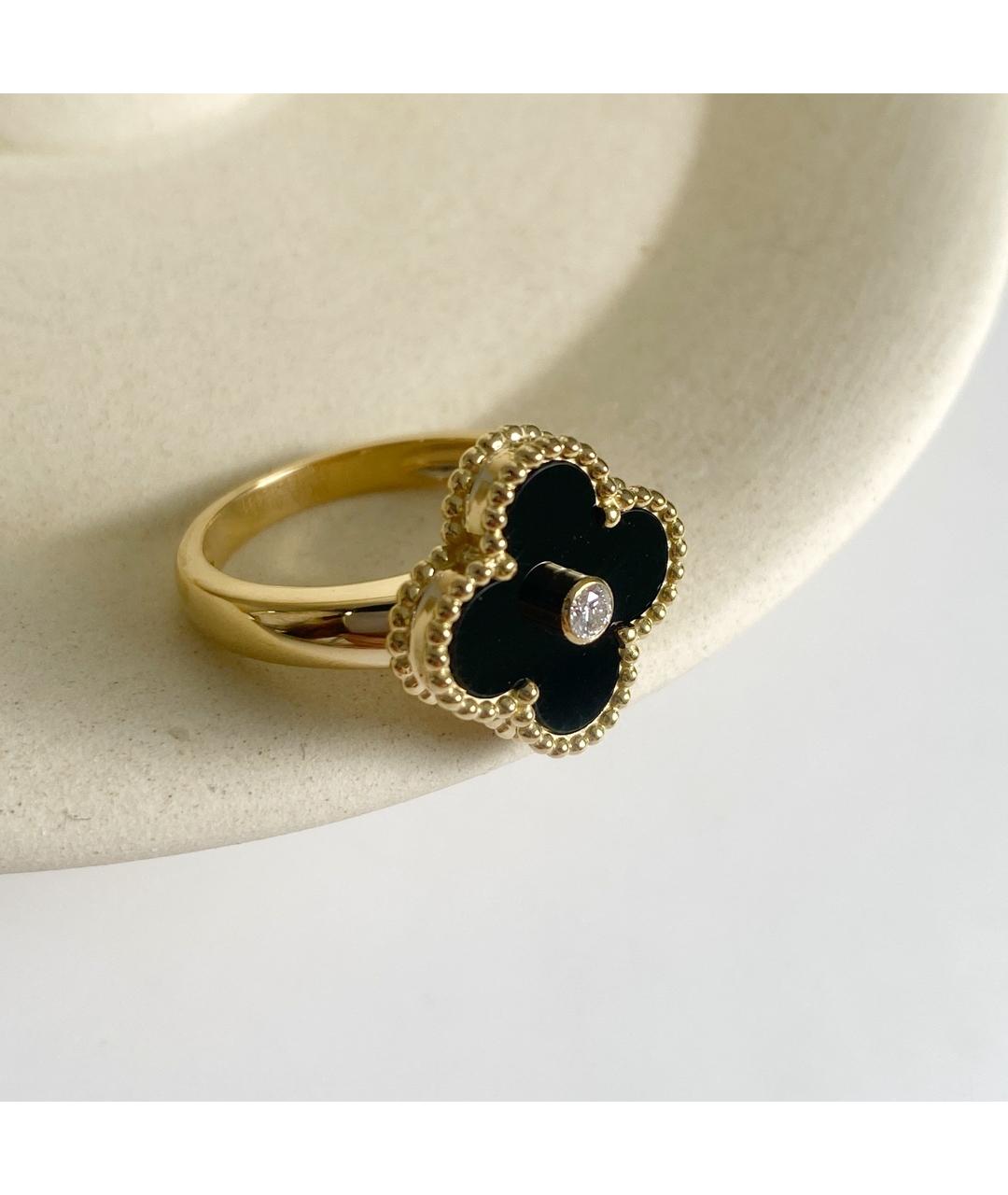 VAN CLEEF & ARPELS Черное кольцо из желтого золота, фото 4
