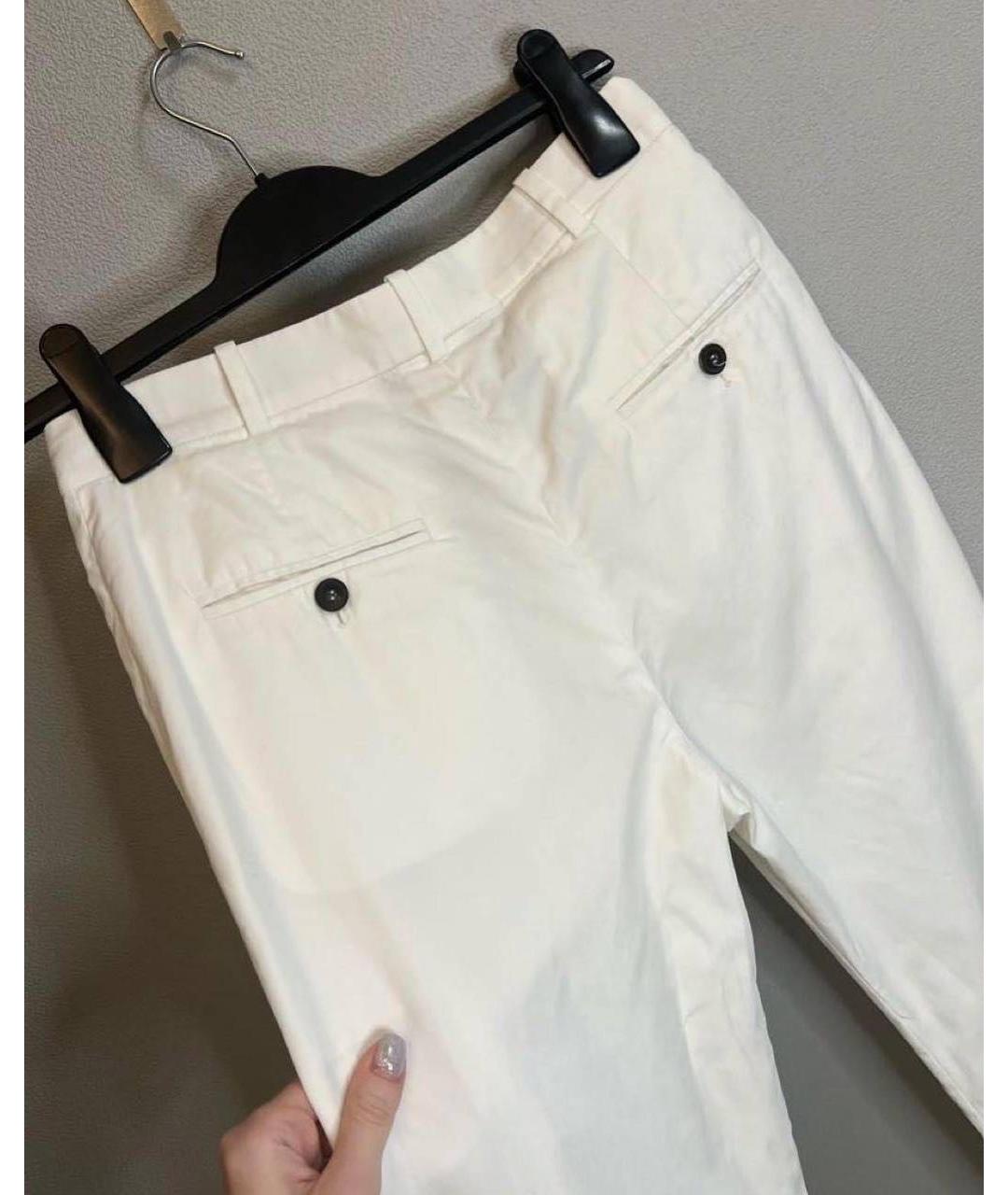 SAINT LAURENT Белые брюки широкие, фото 2