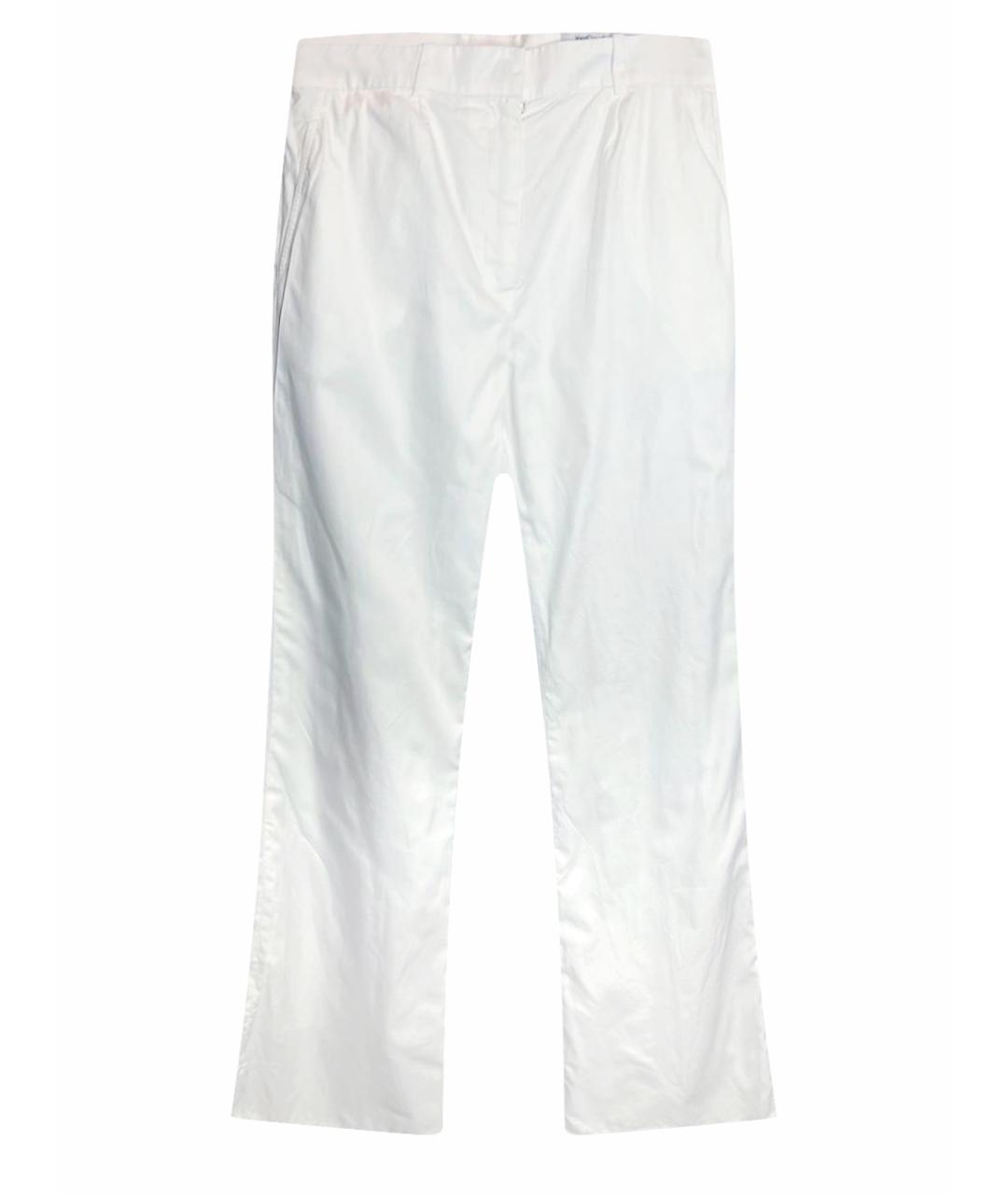 SAINT LAURENT Белые брюки широкие, фото 1