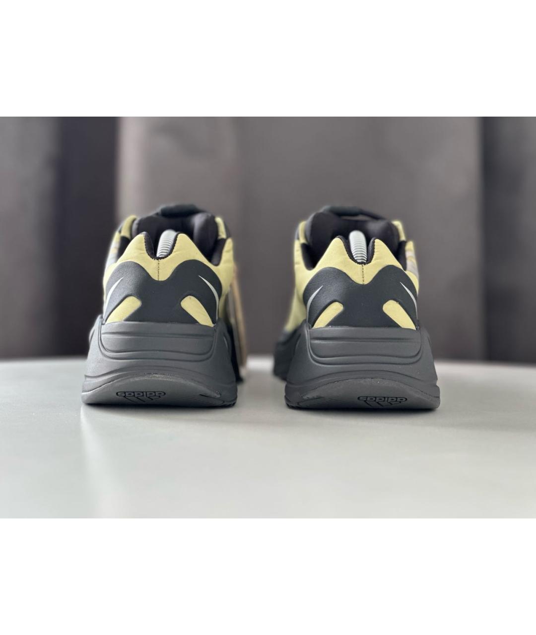 ADIDAS YEEZY Желтые синтетические низкие кроссовки / кеды, фото 4