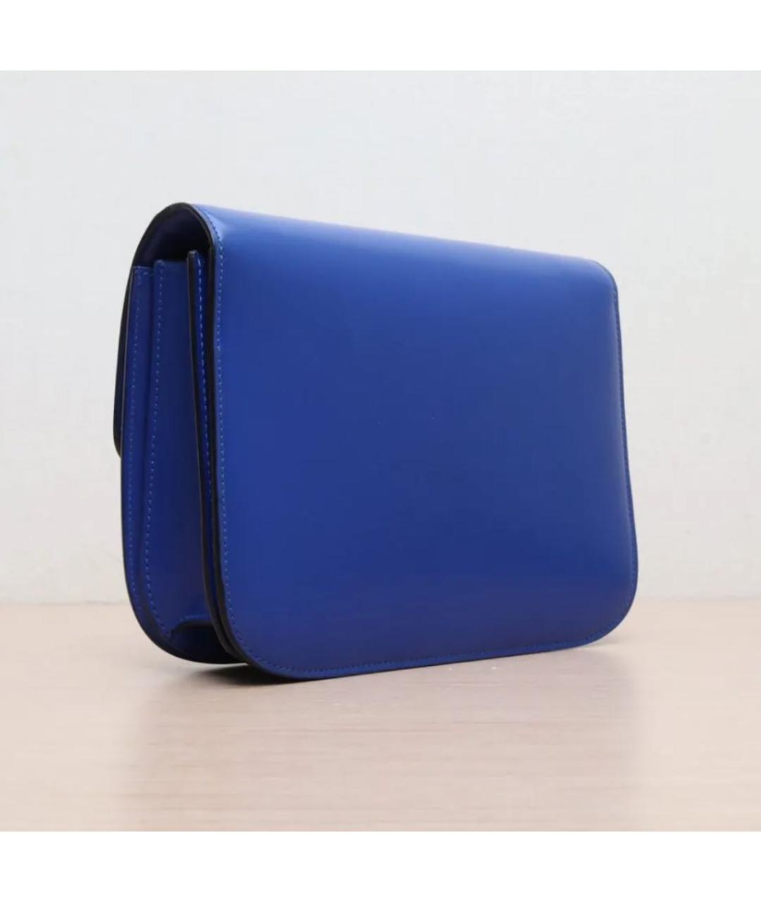 CELINE PRE-OWNED Синяя кожаная сумка через плечо, фото 3