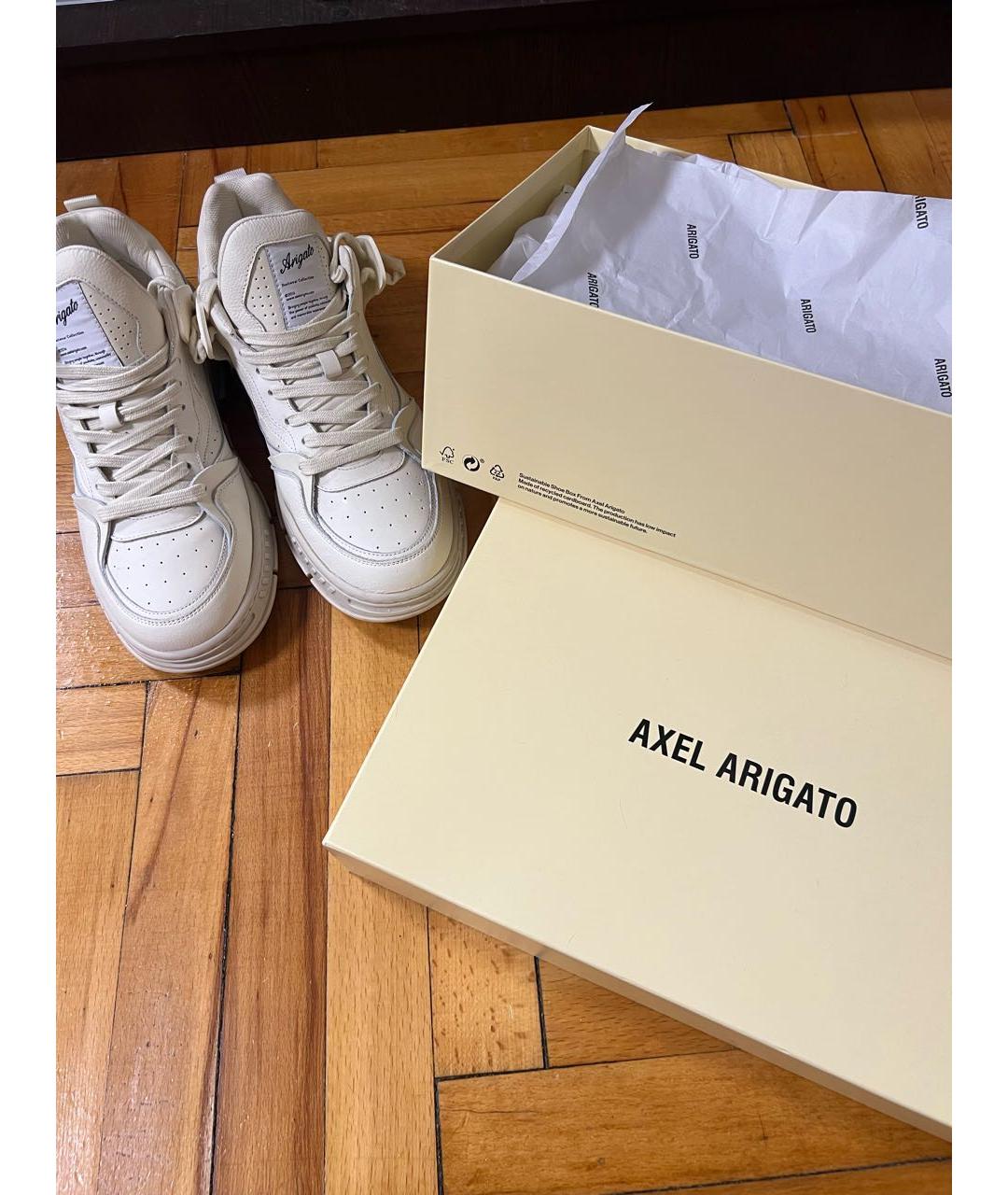 AXEL ARIGATO Бежевые кожаные низкие кроссовки / кеды, фото 6