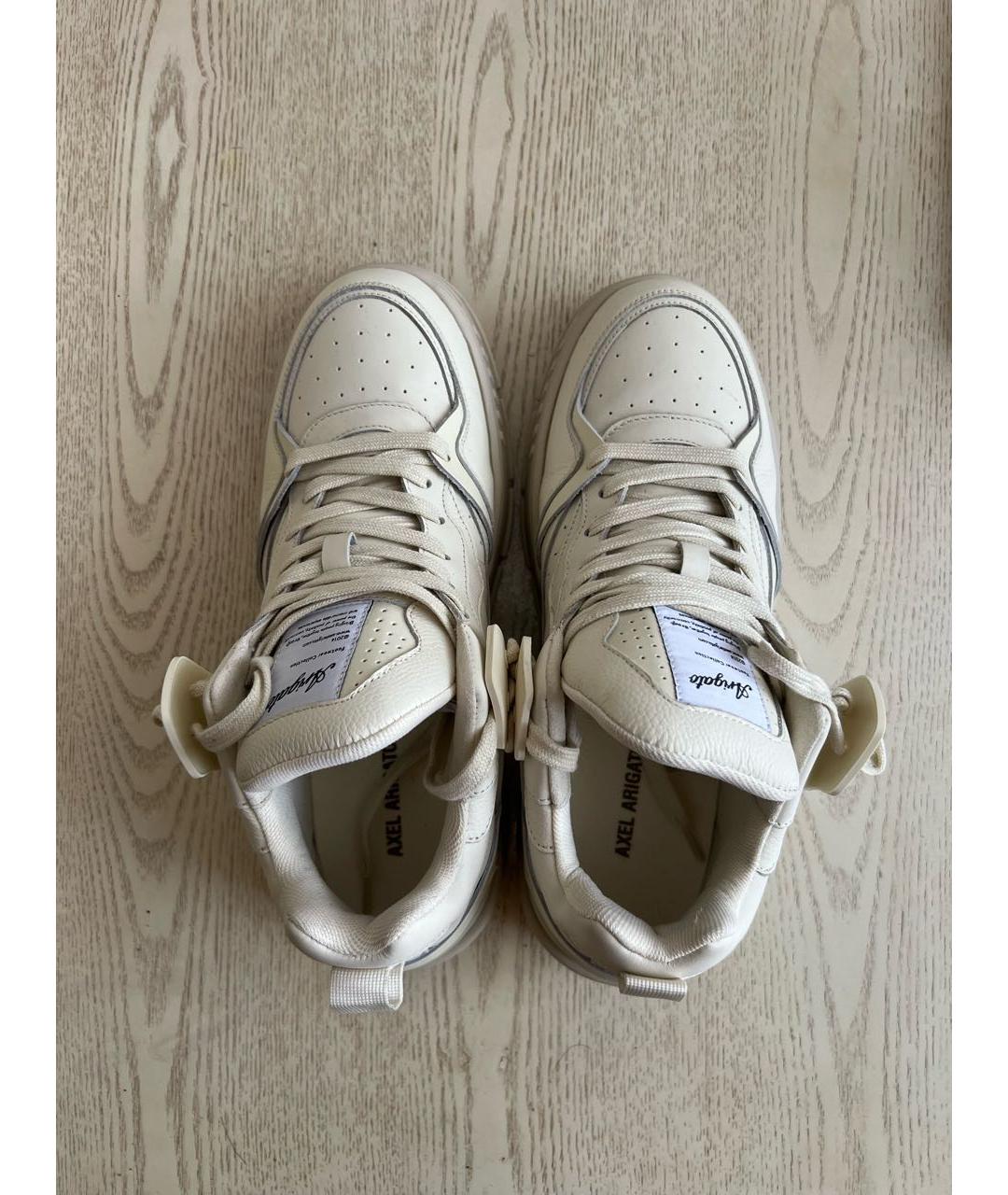 AXEL ARIGATO Бежевые кожаные низкие кроссовки / кеды, фото 3