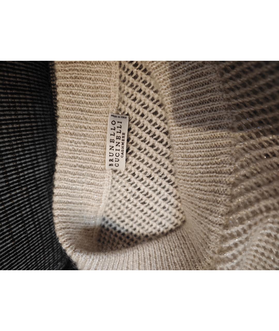 BRUNELLO CUCINELLI Бежевый кашемировый джемпер / свитер, фото 4