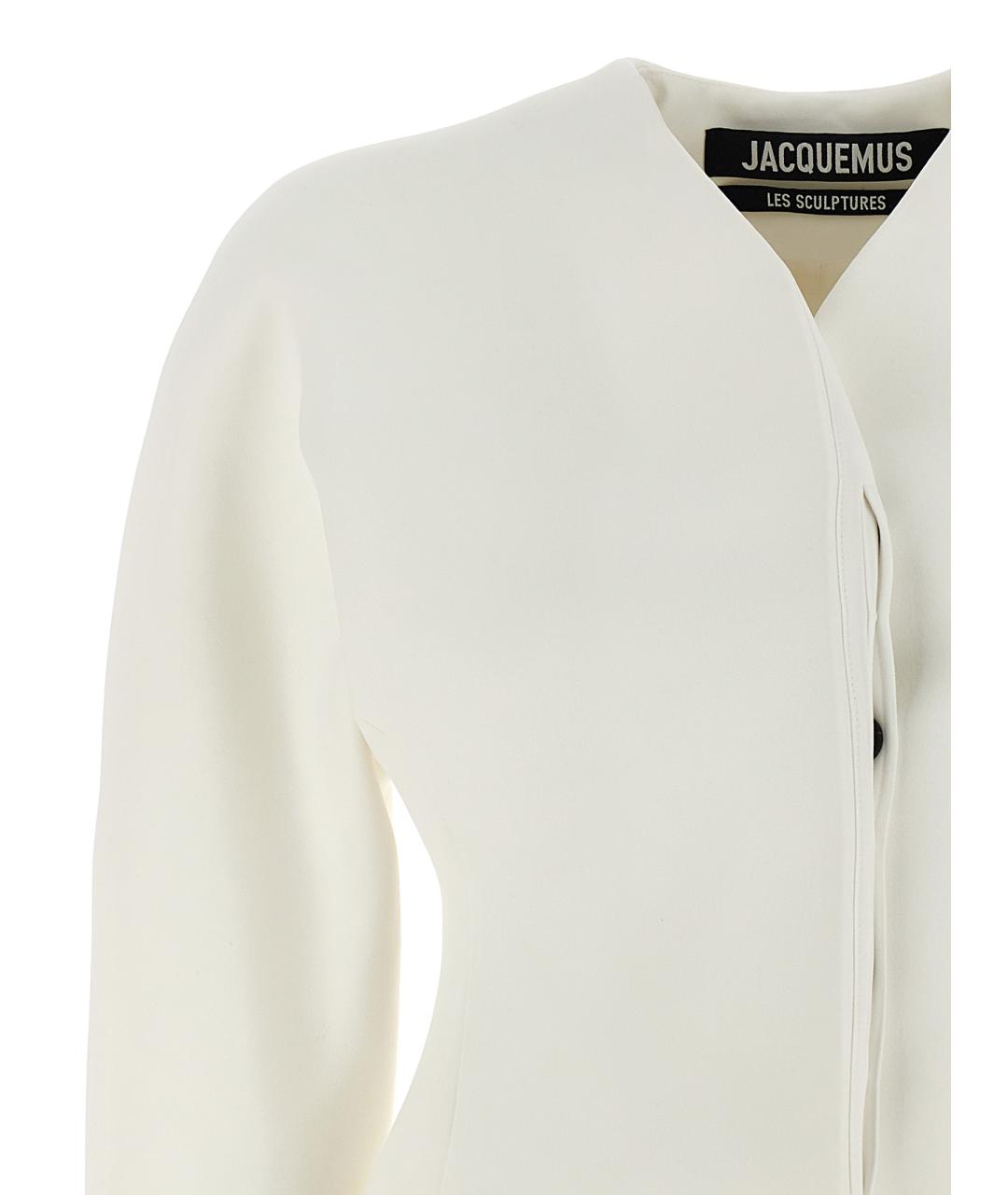 JACQUEMUS Белый вискозный жакет/пиджак, фото 3