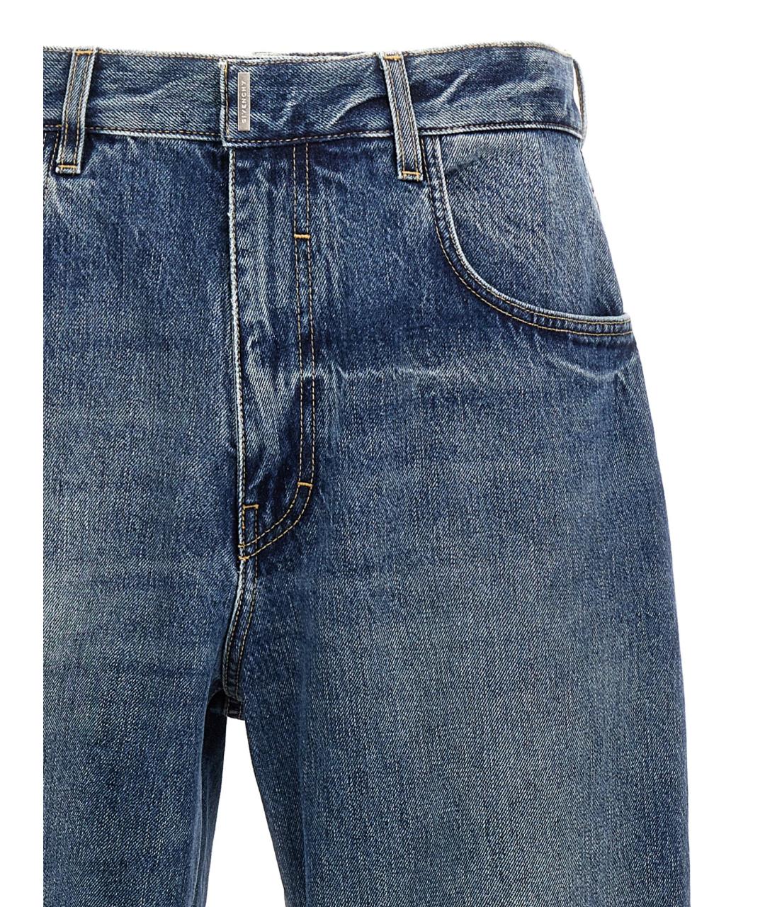 GIVENCHY Синие хлопковые прямые джинсы, фото 3