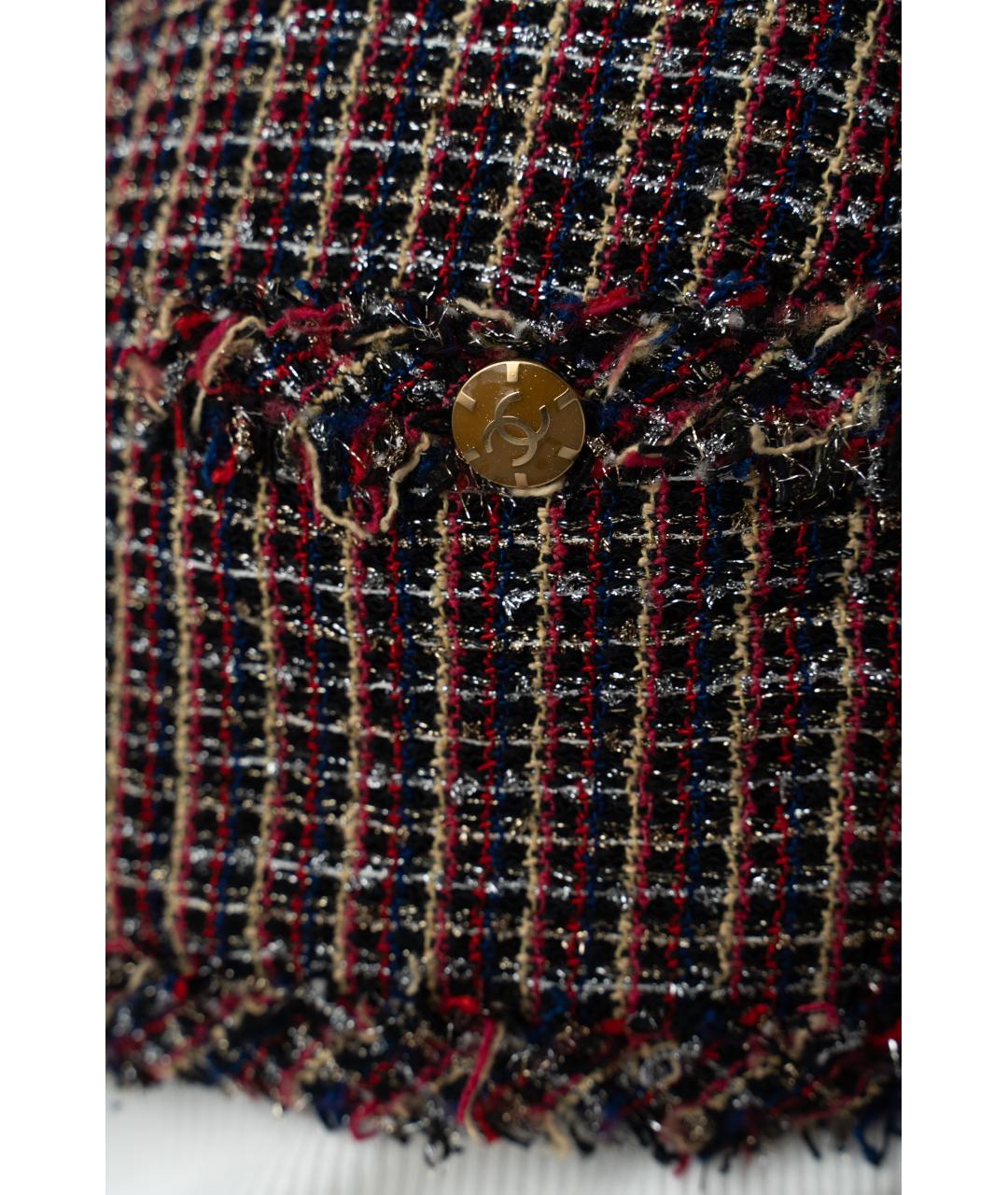 CHANEL PRE-OWNED Бордовый твидовый жакет/пиджак, фото 8