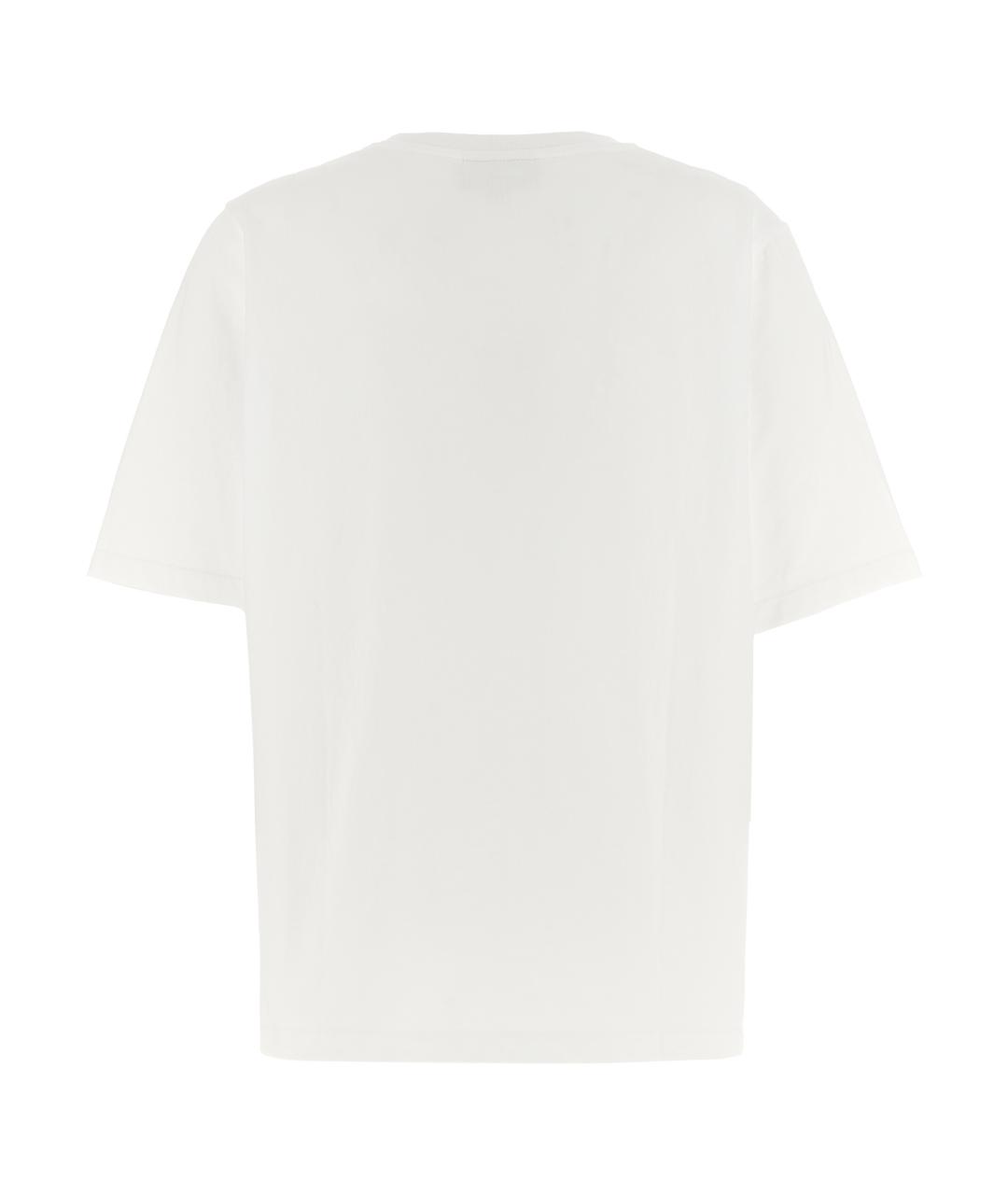 MAISON KITSUNE Белая хлопковая футболка, фото 2