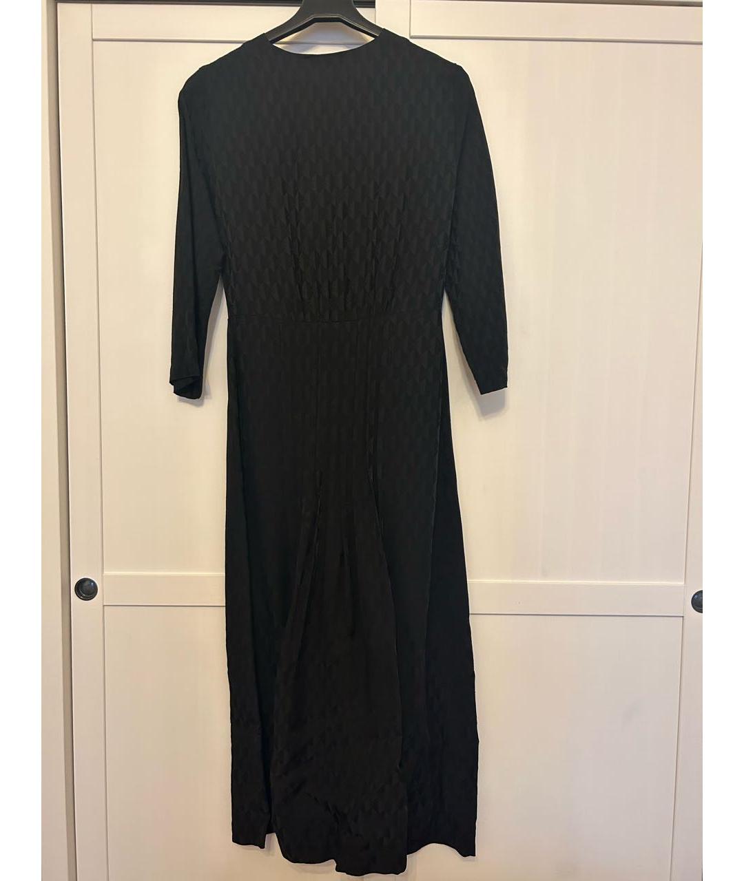 SANDRO Черное вискозное повседневное платье, фото 2