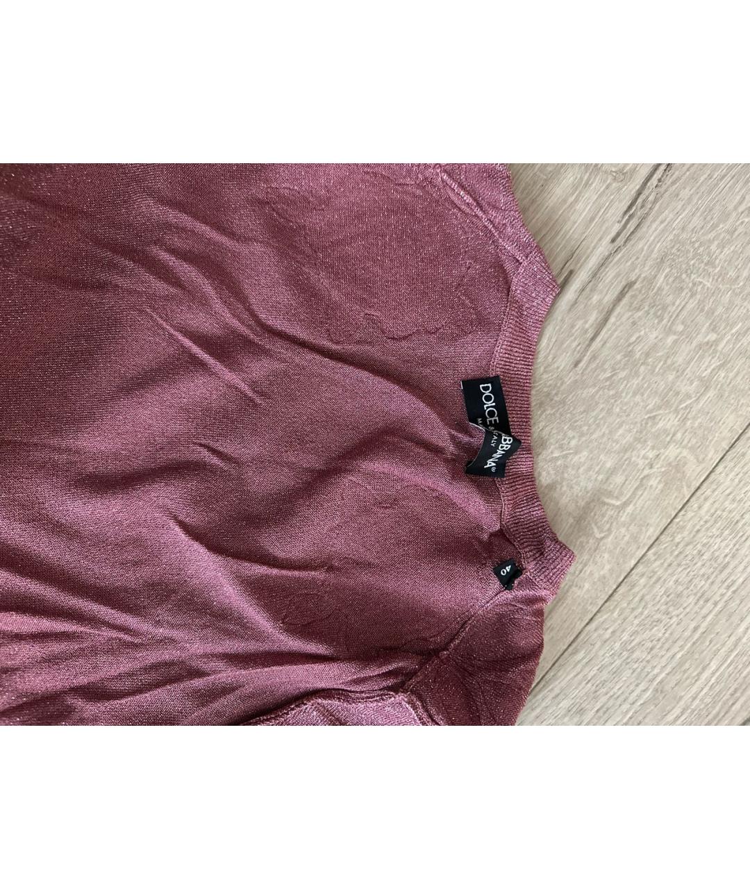 DOLCE&GABBANA Розовый вискозный джемпер / свитер, фото 3