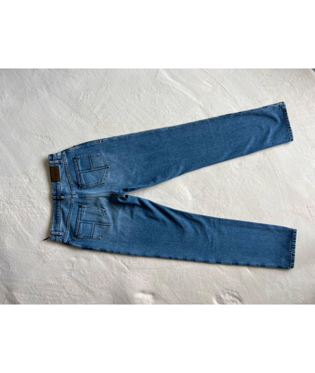 TOM FORD Синие хлопковые прямые джинсы, фото 4