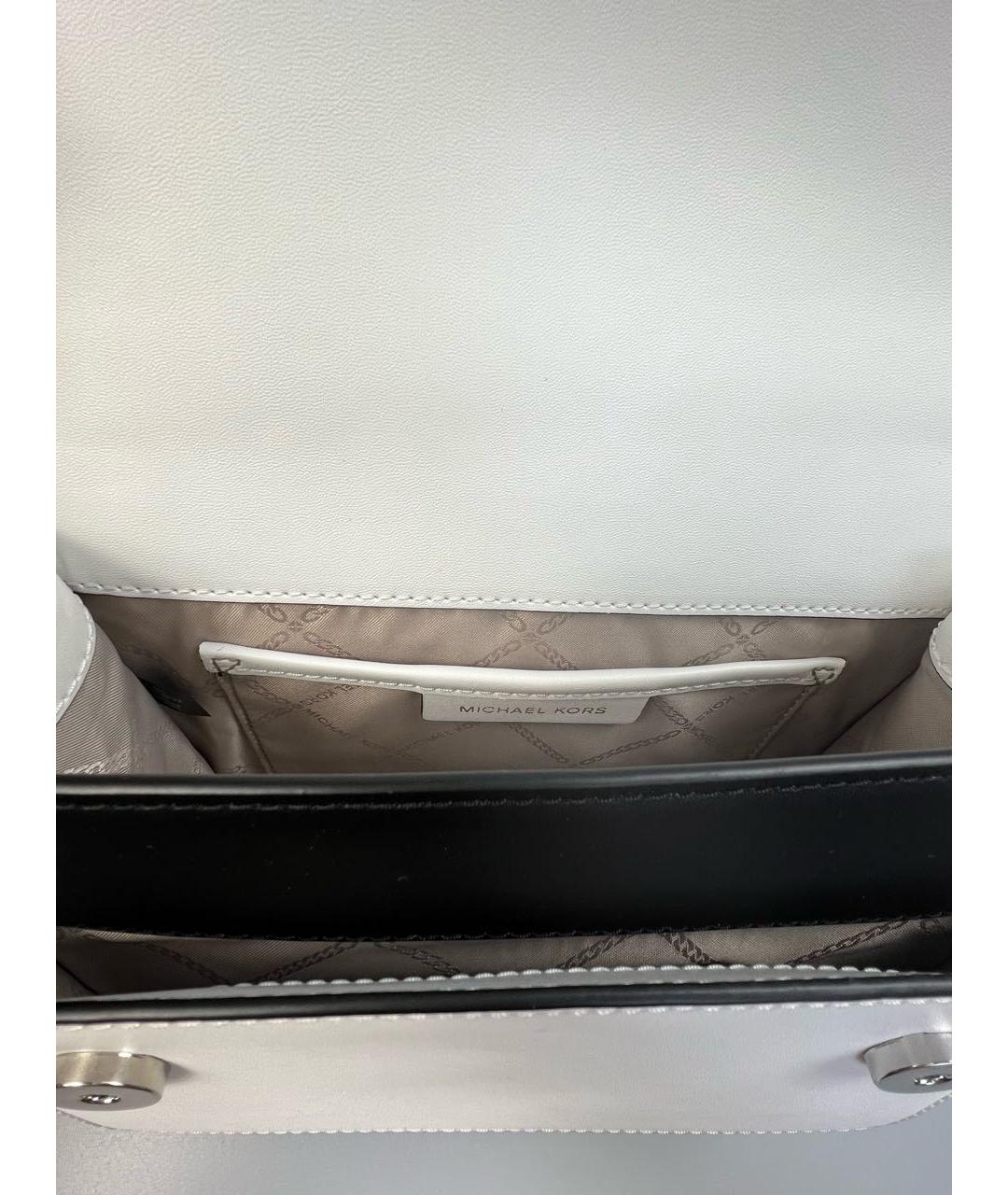 MICHAEL KORS Бежевая кожаная сумка через плечо, фото 5