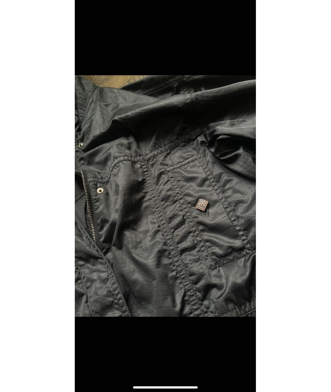 CHANEL Черная полиэстеровая куртка, фото 2