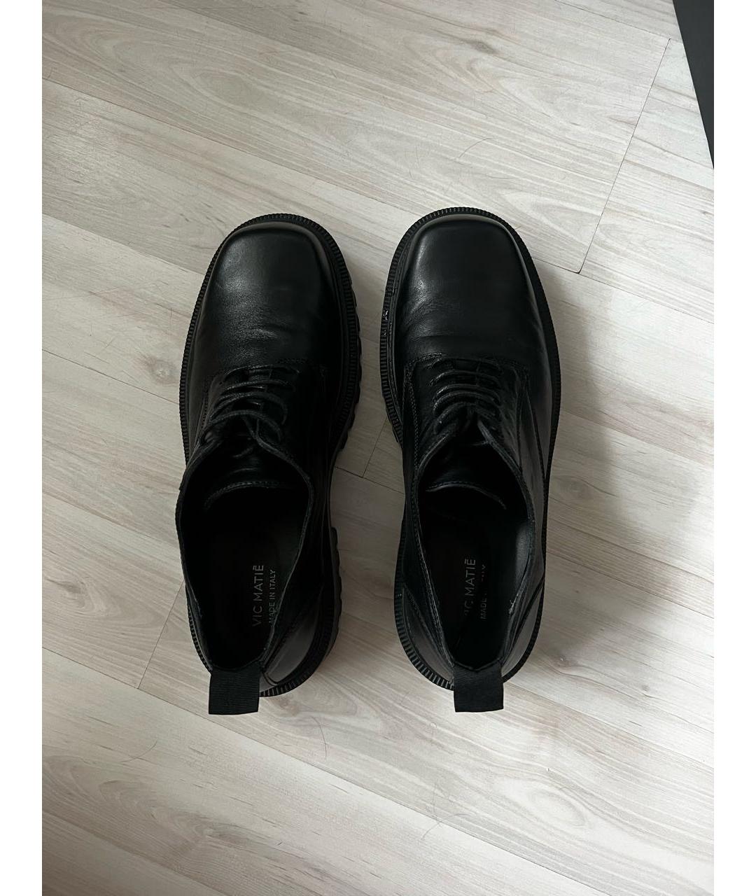 VIC MATIE Черные кожаные туфли, фото 6