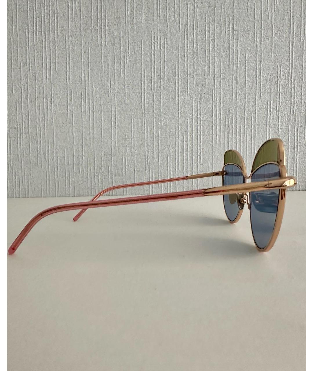 POMELLATO Голубые металлические солнцезащитные очки, фото 2
