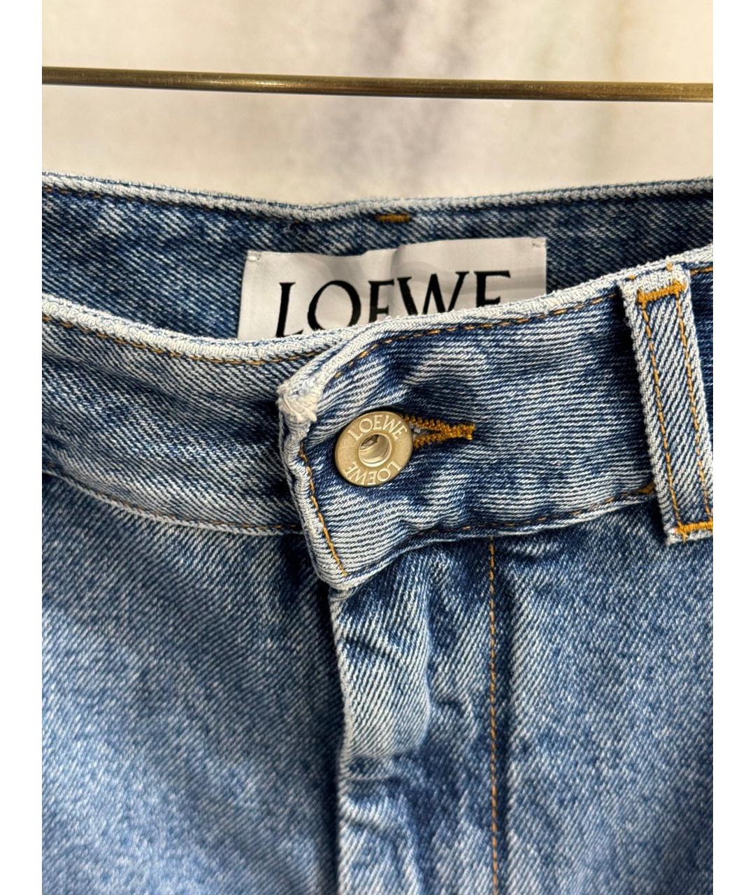 LOEWE Голубые хлопковые прямые джинсы, фото 6