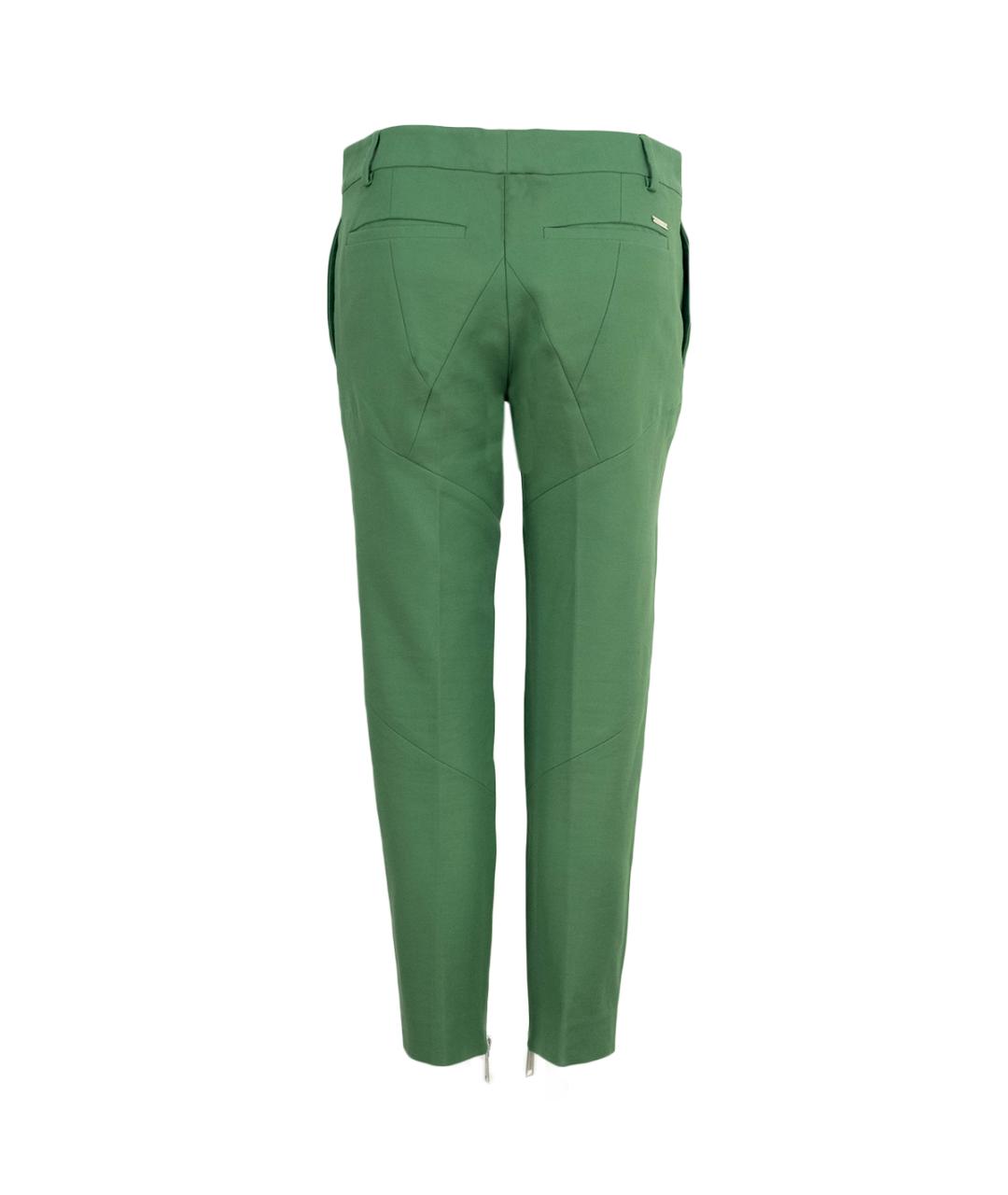 DSQUARED2 Зеленые хлопковые брюки узкие, фото 2