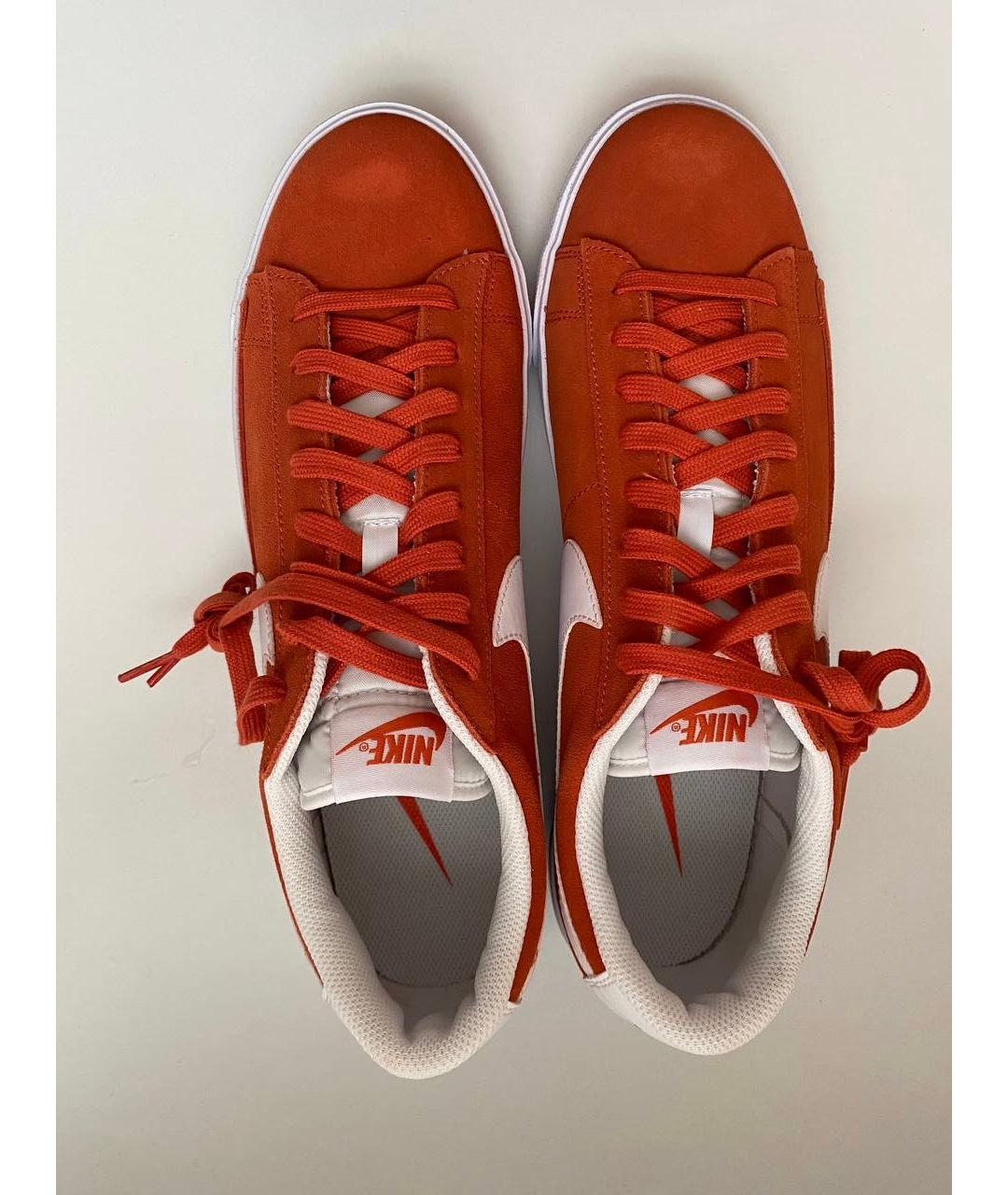 NIKE Оранжевое низкие кроссовки / кеды, фото 4