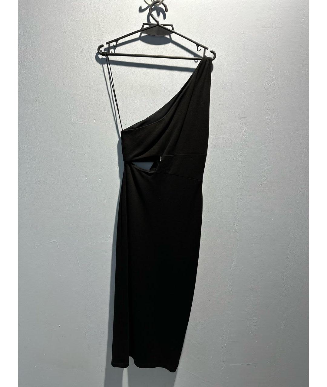 ALICE+OLIVIA Черное вискозное коктейльное платье, фото 2