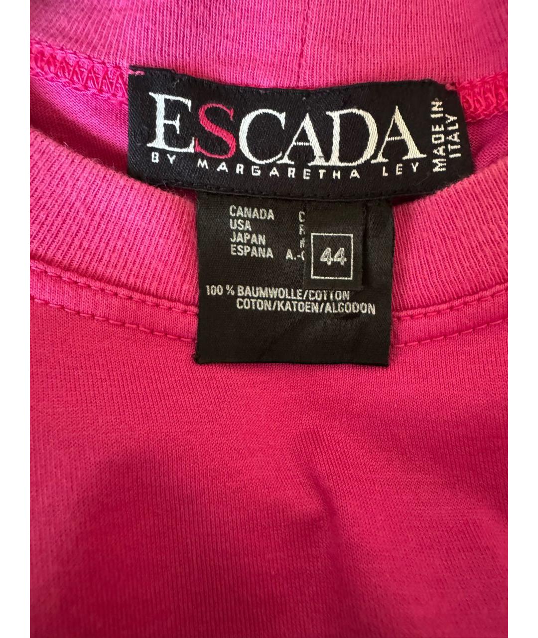 ESCADA Розовая хлопковая футболка, фото 3