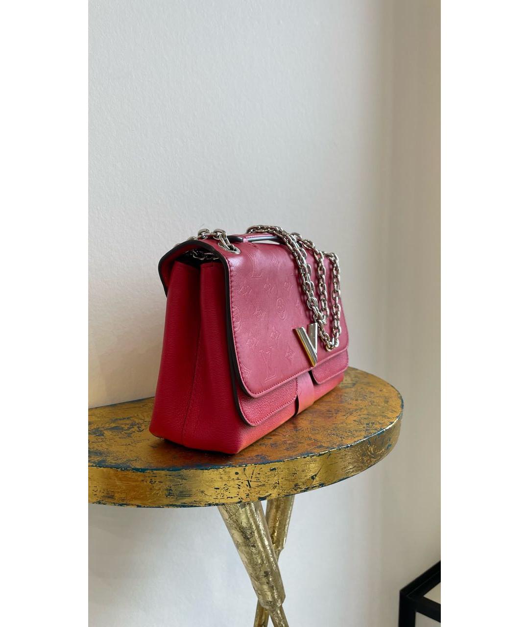 LOUIS VUITTON PRE-OWNED Красная кожаная сумка с короткими ручками, фото 2