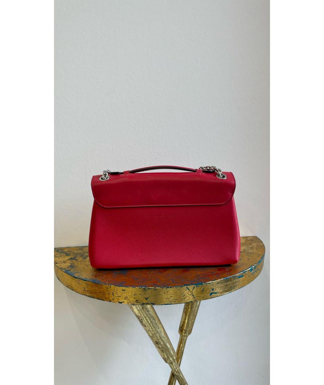 LOUIS VUITTON PRE-OWNED Красная кожаная сумка с короткими ручками, фото 3