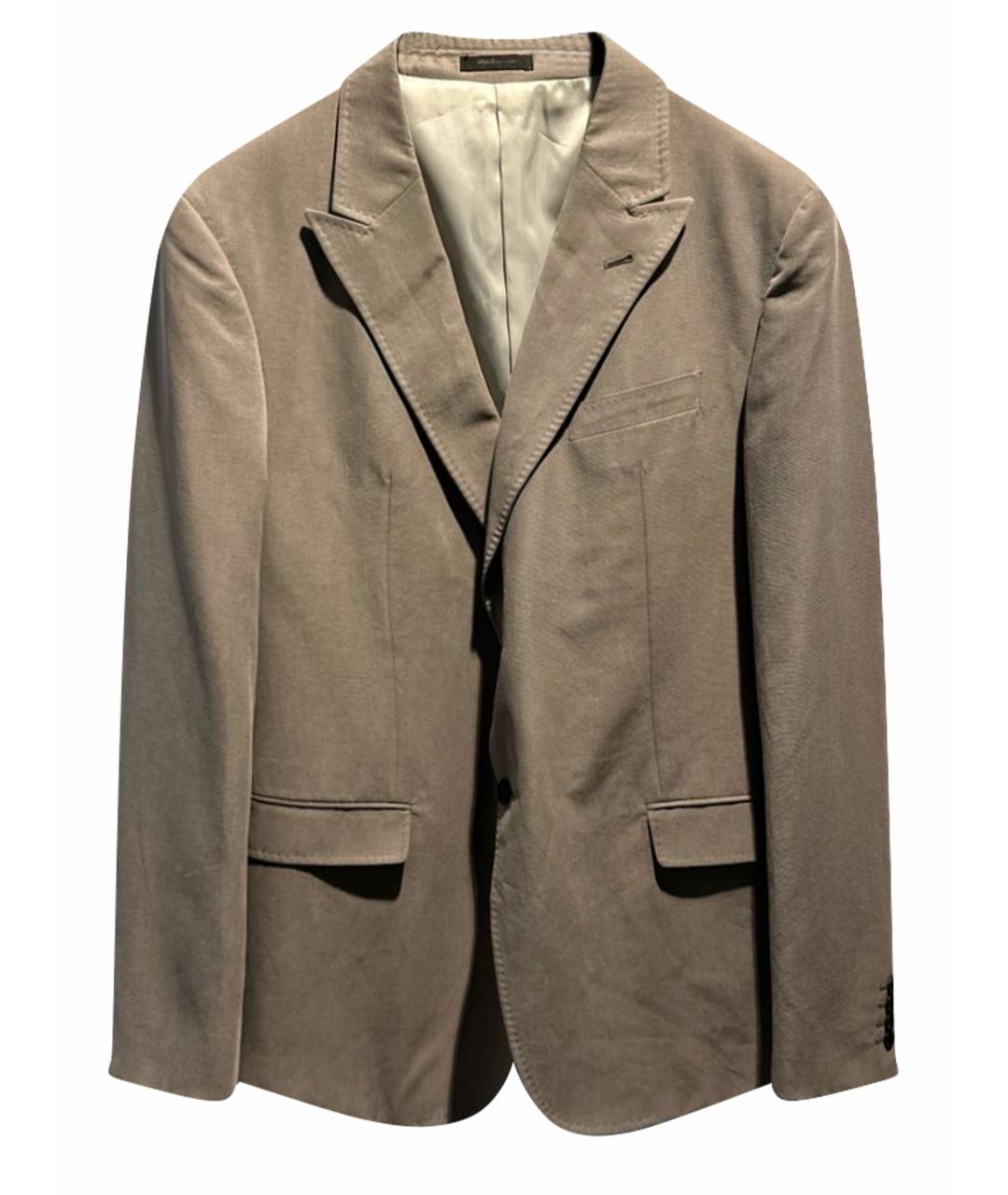 ARMANI COLLEZIONI Серый хлопковый пиджак, фото 1