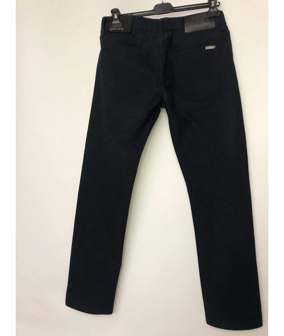 ARMANI EXCHANGE Темно-синие хлопковые прямые джинсы, фото 2