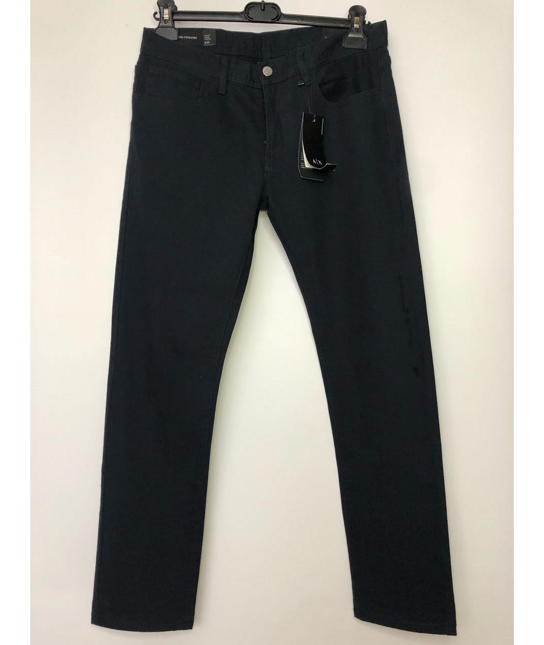 ARMANI EXCHANGE Темно-синие хлопковые прямые джинсы, фото 8