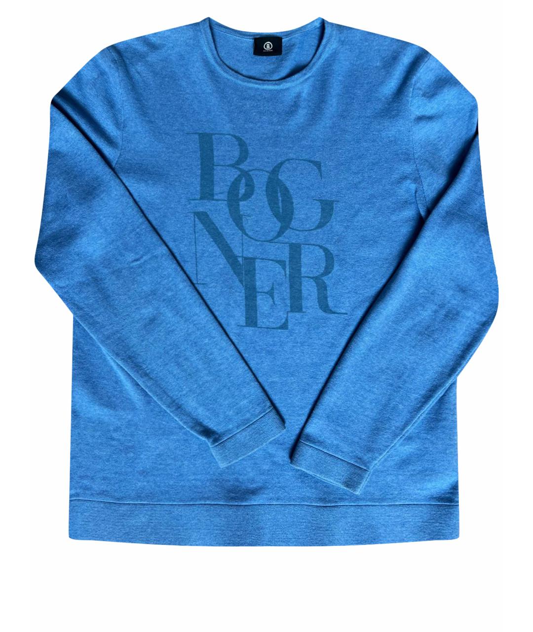 BOGNER Синий хлопковый джемпер / свитер, фото 1