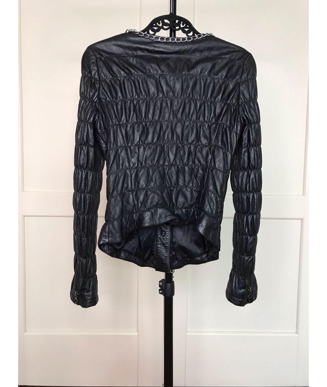 ANNA SUI Черная кожаная куртка, фото 2