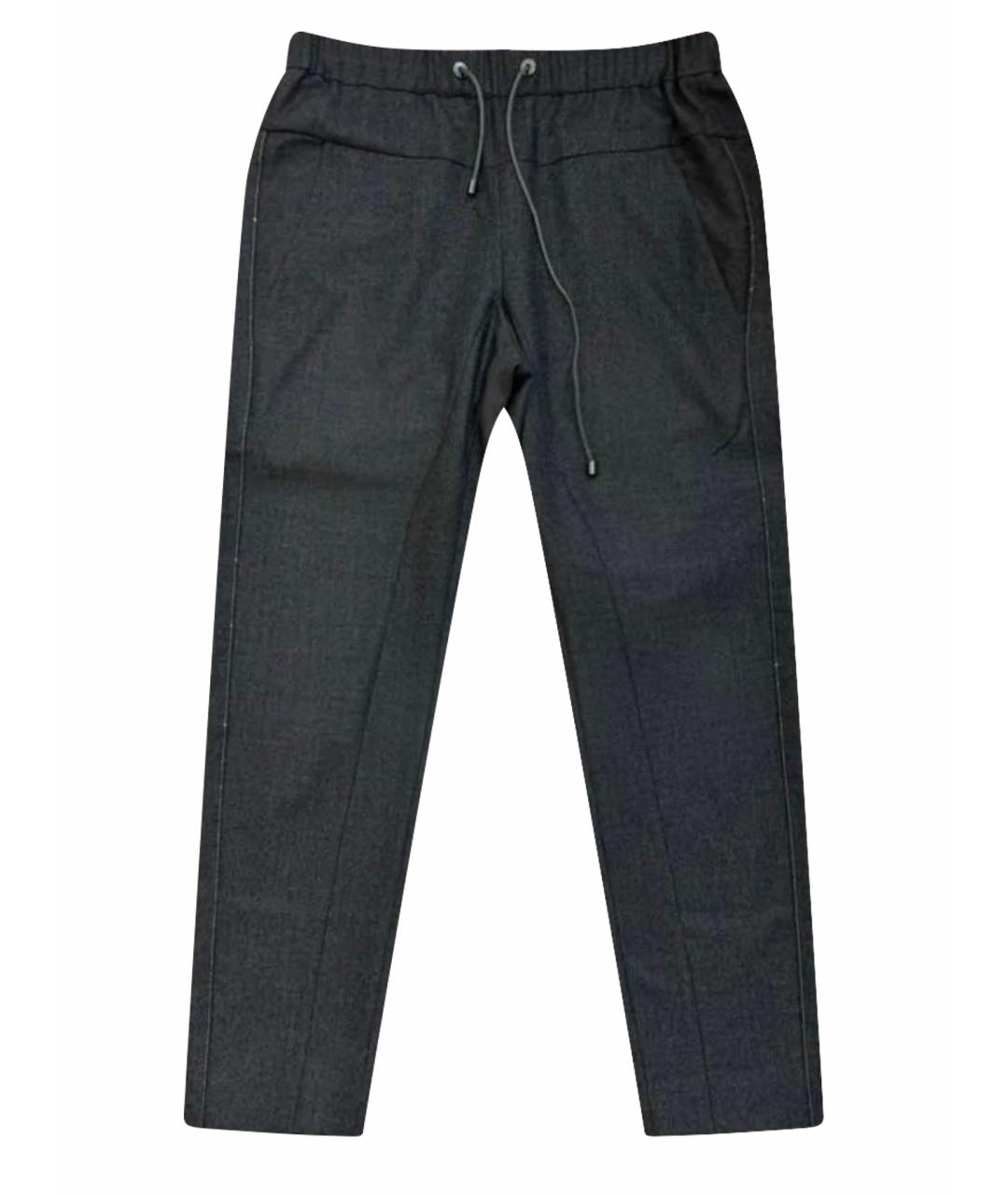BRUNELLO CUCINELLI Антрацитовые брюки широкие, фото 1