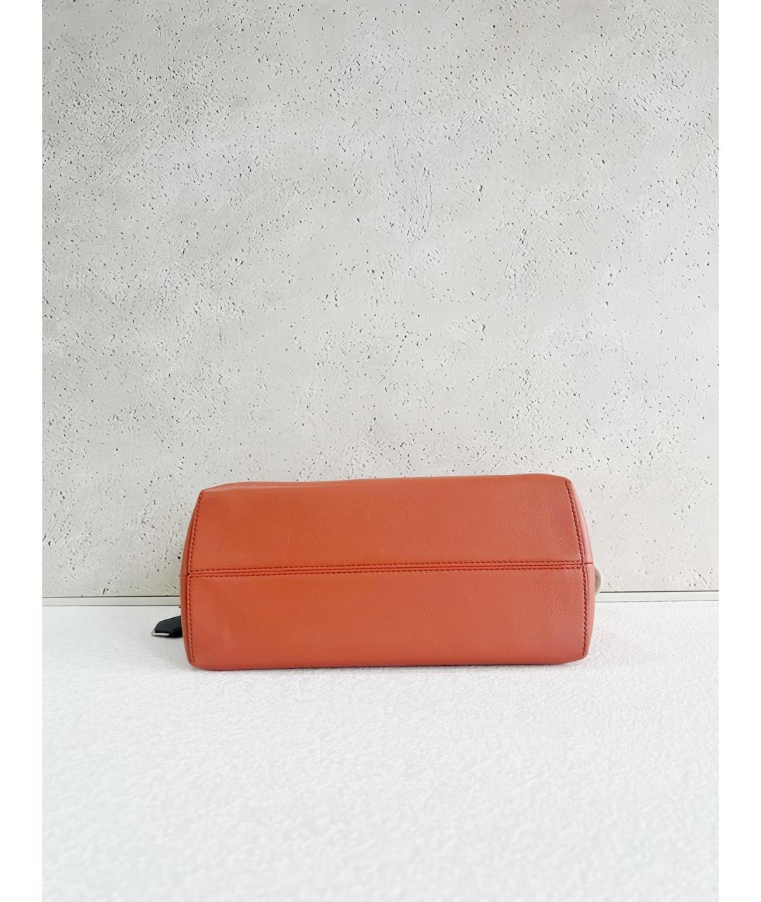 FENDI Оранжевая кожаная сумка через плечо, фото 5