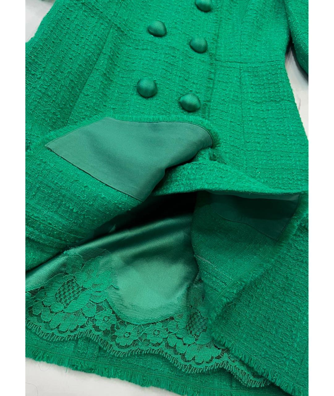 DOLCE&GABBANA Зеленые шерстяное повседневное платье, фото 5