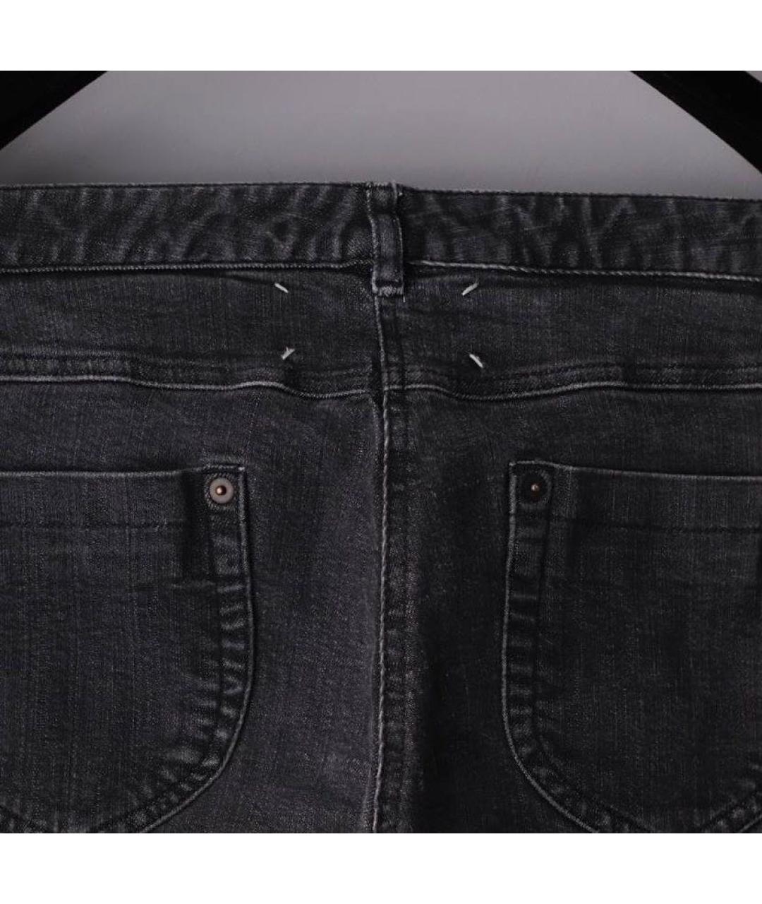 MAISON MARGIELA Серые хлопко-эластановые джинсы слим, фото 4