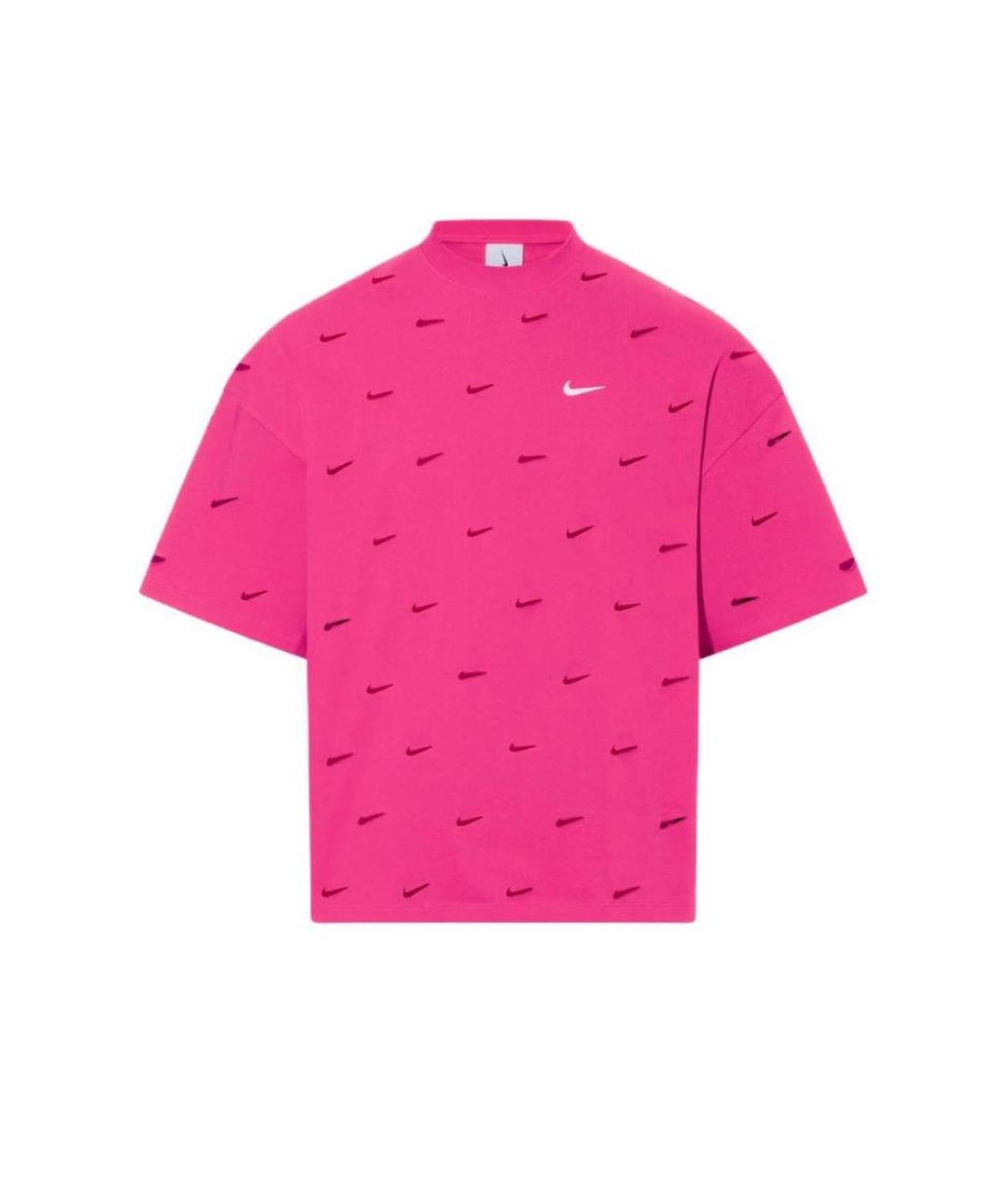 NIKE Розовая хлопковая футболка, фото 1