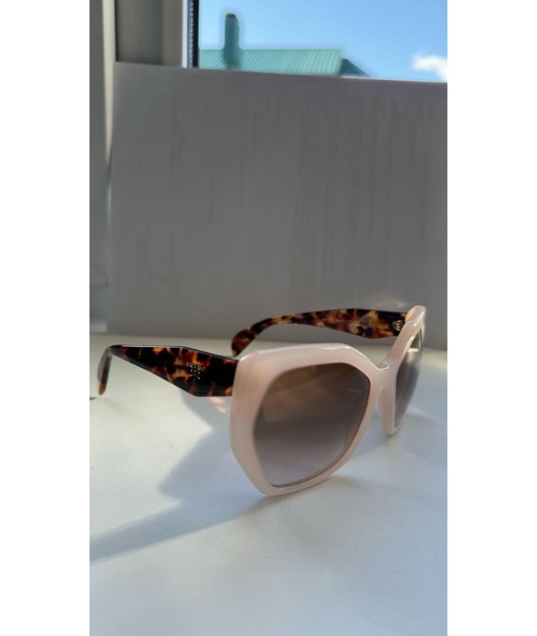 PRADA Розовые пластиковые солнцезащитные очки, фото 2