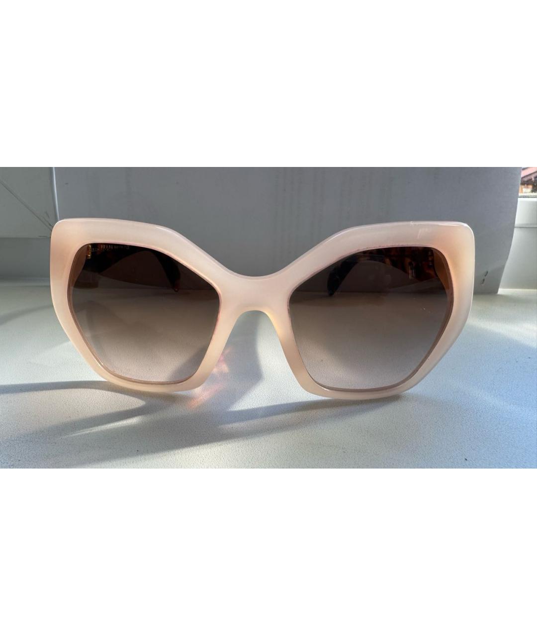 PRADA Розовые пластиковые солнцезащитные очки, фото 7
