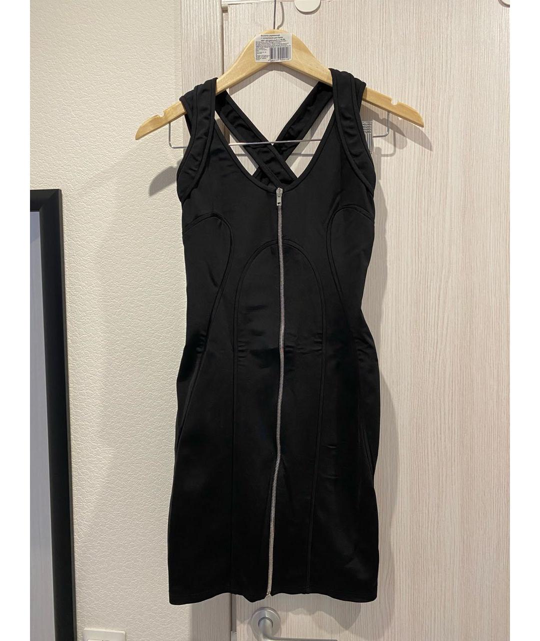 ALEXANDER WANG Черное полиэстеровое коктейльное платье, фото 4