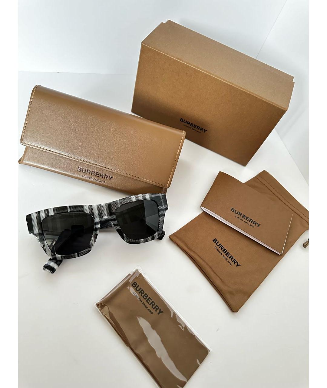 BURBERRY Серые пластиковые солнцезащитные очки, фото 2