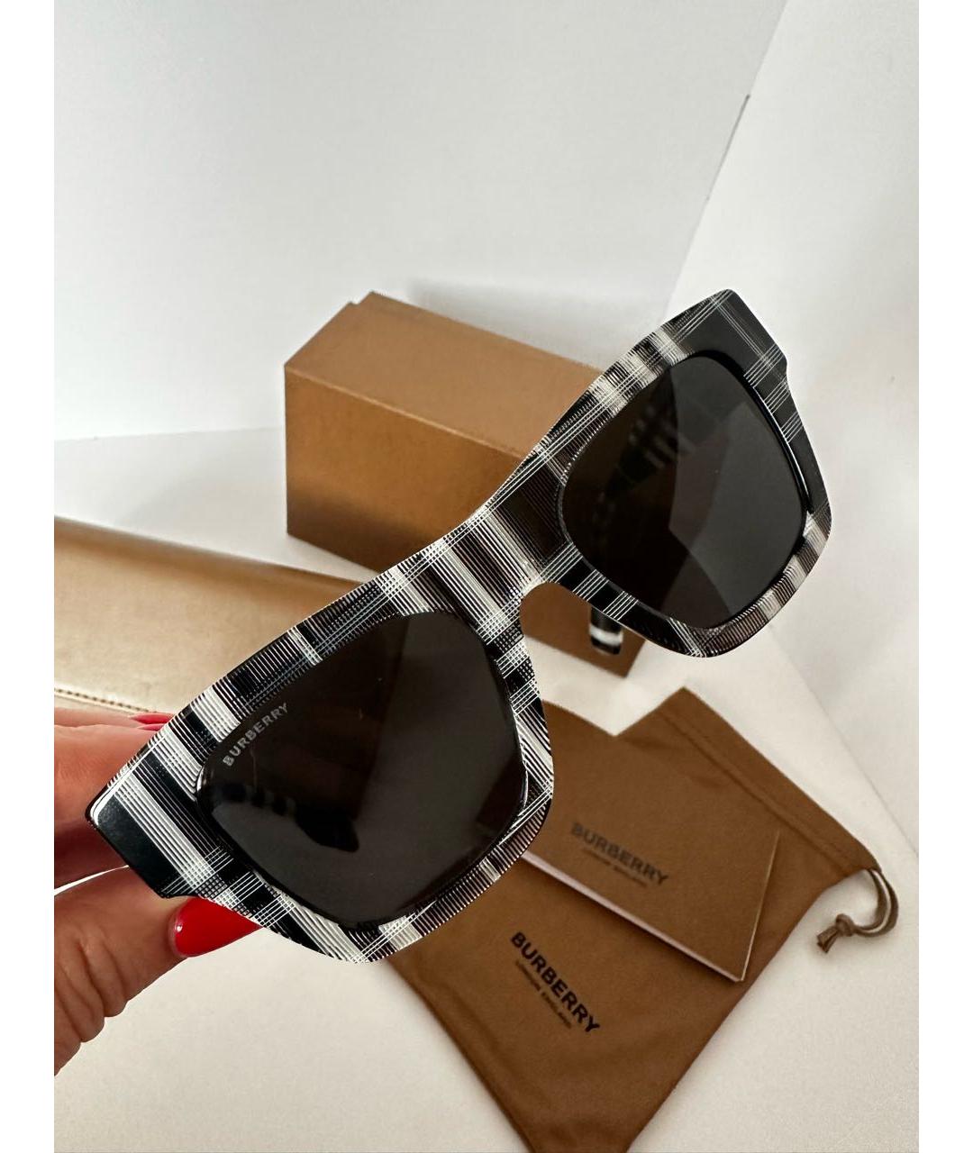 BURBERRY Серые пластиковые солнцезащитные очки, фото 3