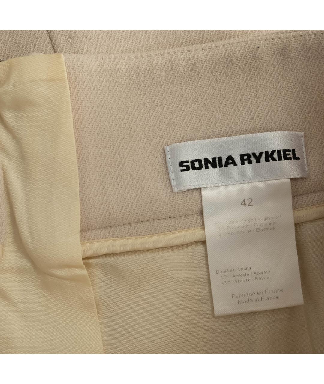 SONIA RYKIEL Бежевая шерстяная юбка мини, фото 5