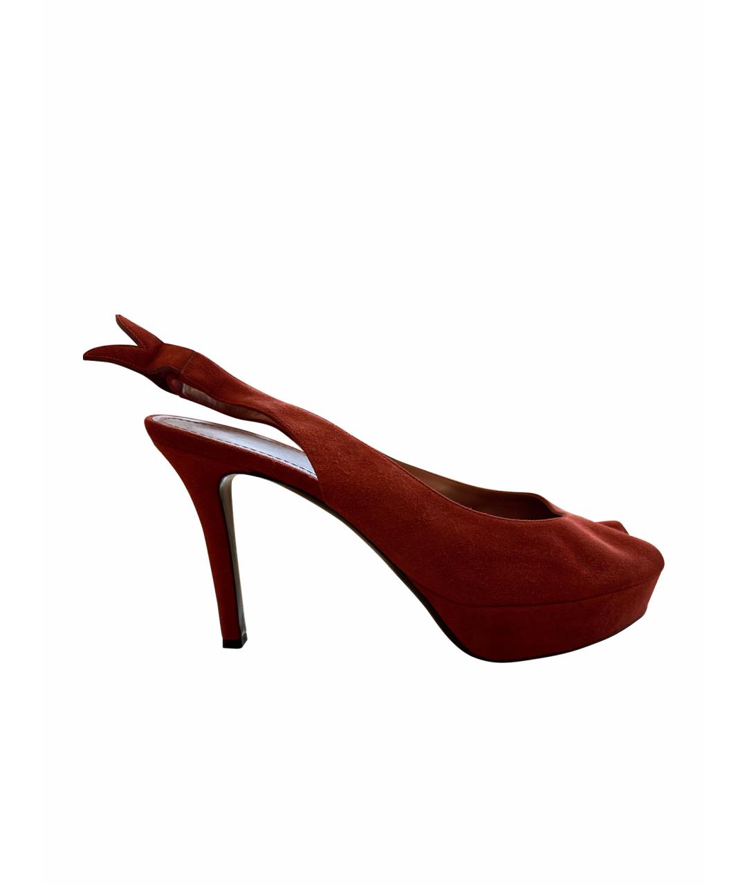 SONIA RYKIEL Красные замшевые туфли, фото 1