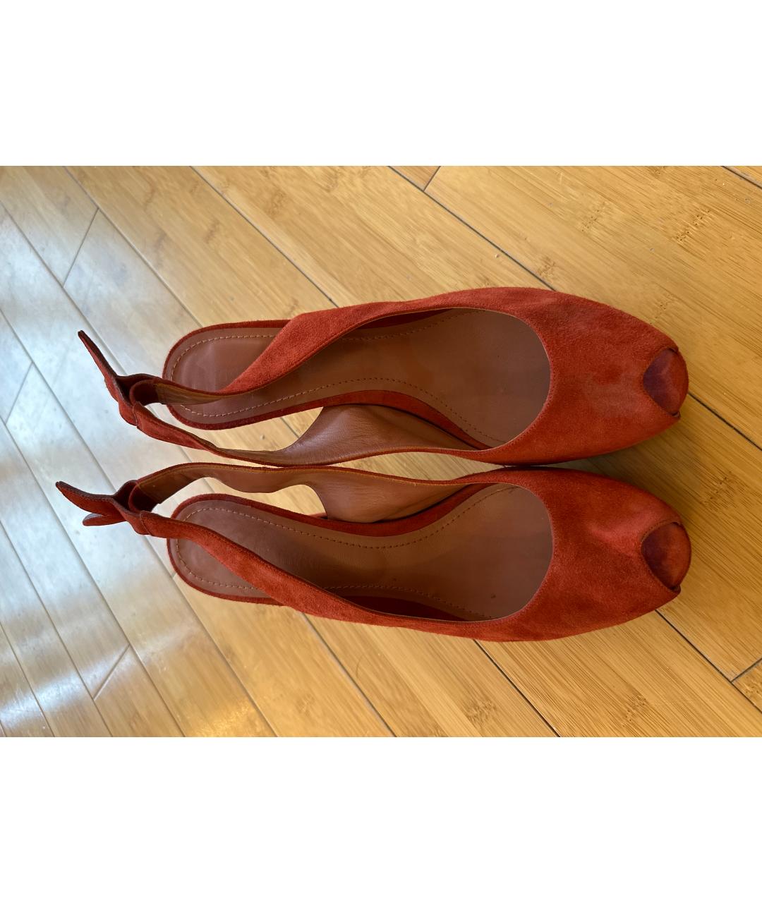 SONIA RYKIEL Красные замшевые туфли, фото 2