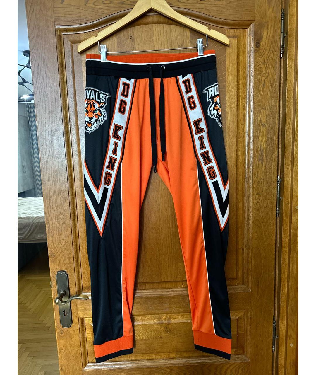 DOLCE&GABBANA Оранжевый полиэстеровый спортивный костюм, фото 7